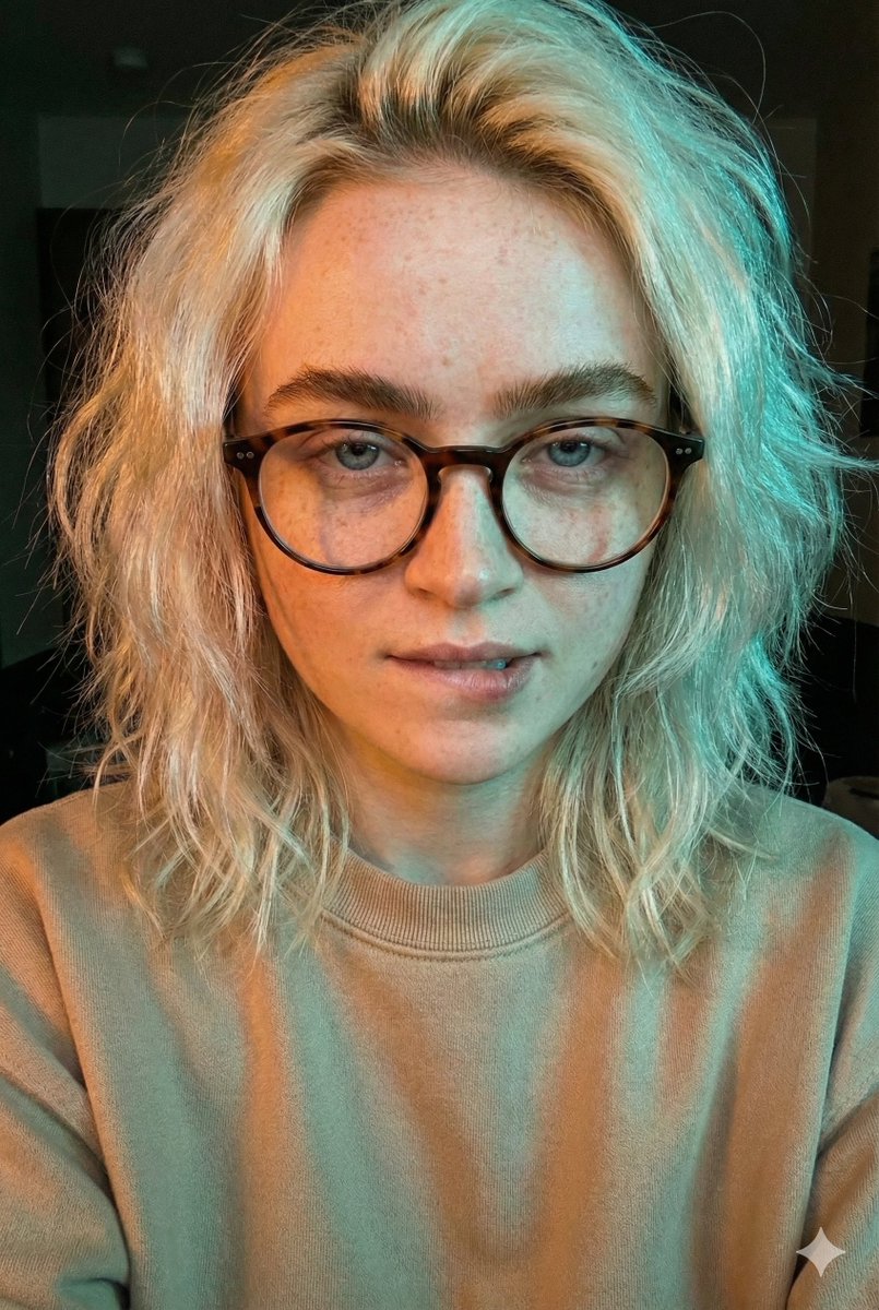 Moody Dual-Tone Selfie Portrait