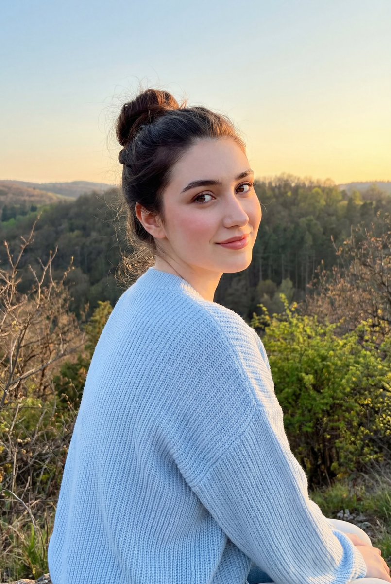 Cinematic Golden Hour Portrait on a Hillside