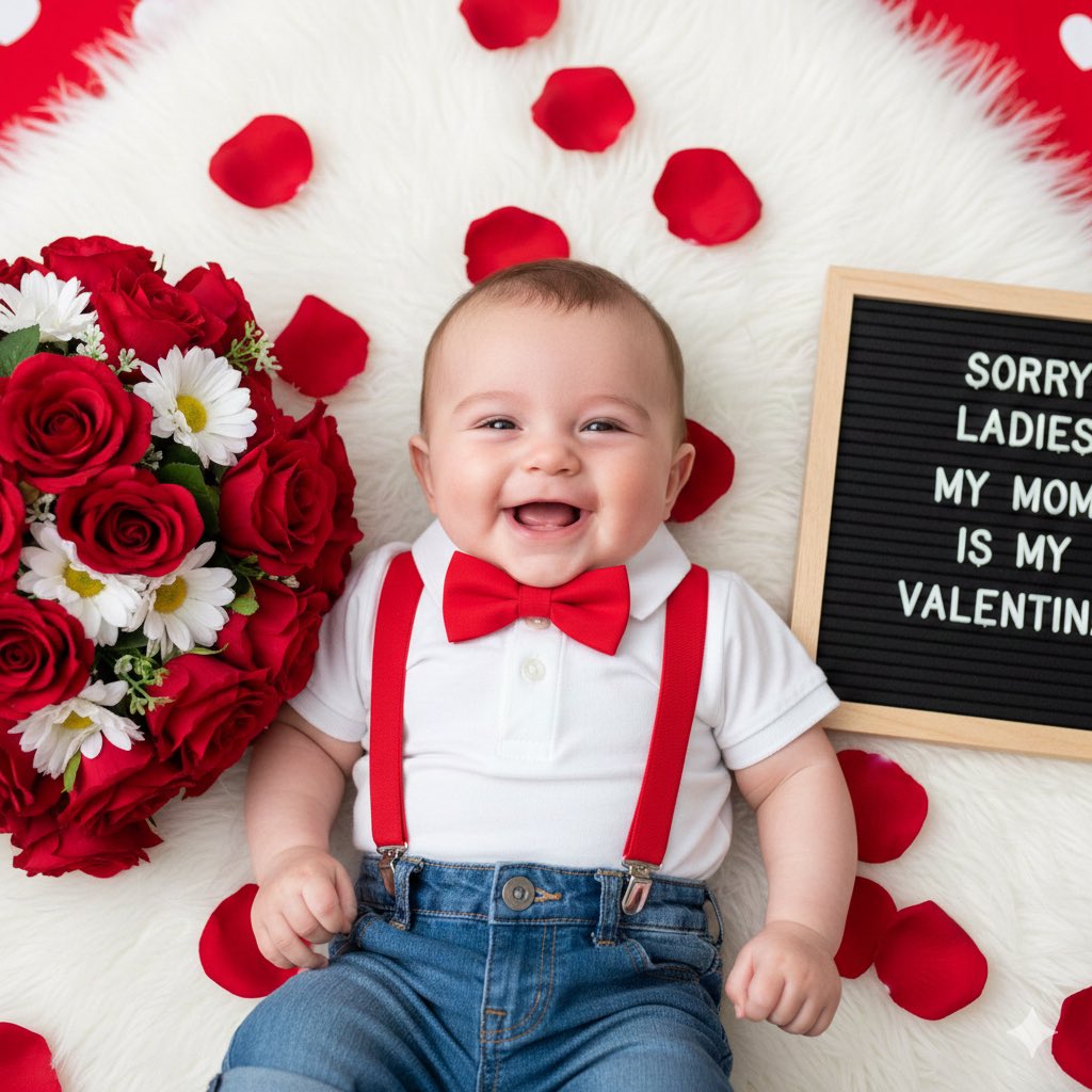 Valentine's Day Baby Boy Portrait Prompt