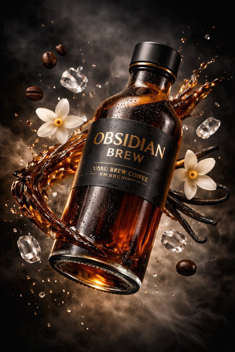 Ultra-Cinematic Luxury Cold Brew Product Photography 4