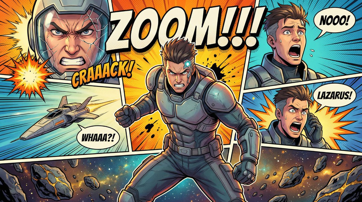 Comic Book Poster Illustration Template