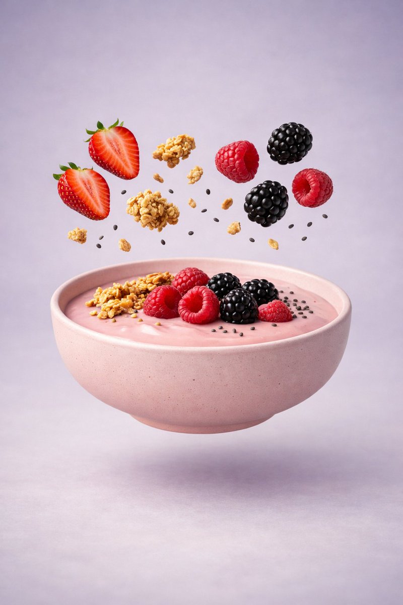 Hyper-Realistic Smoothie Bowl Advertising 3