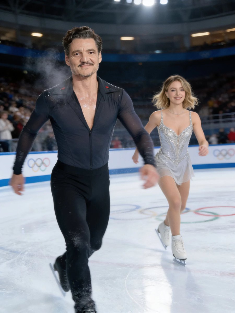 Documentary-Style Figure Skating Photo of Celebrities