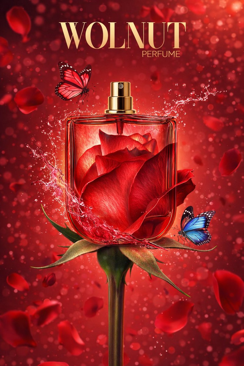 AI-Stylized Perfume Product Visual with Internal Petals 3