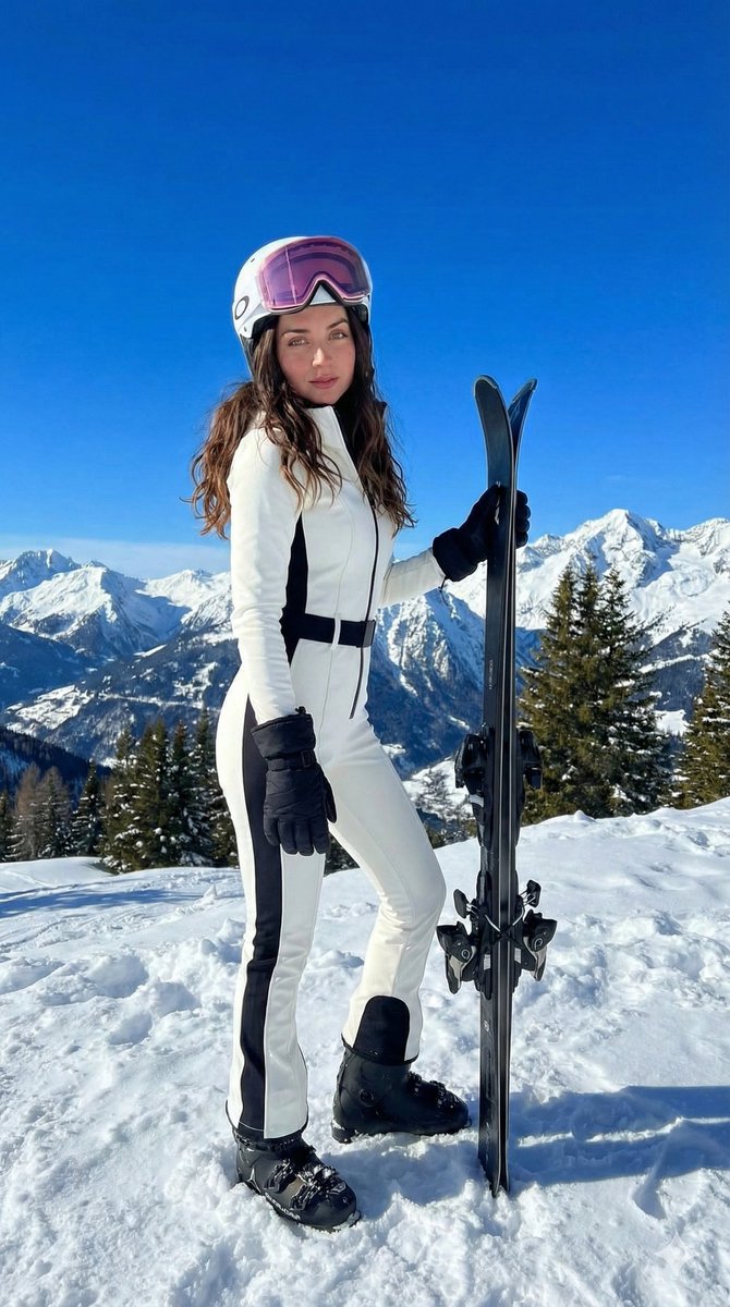 Cinematic Night Skiing Fashion Editorial