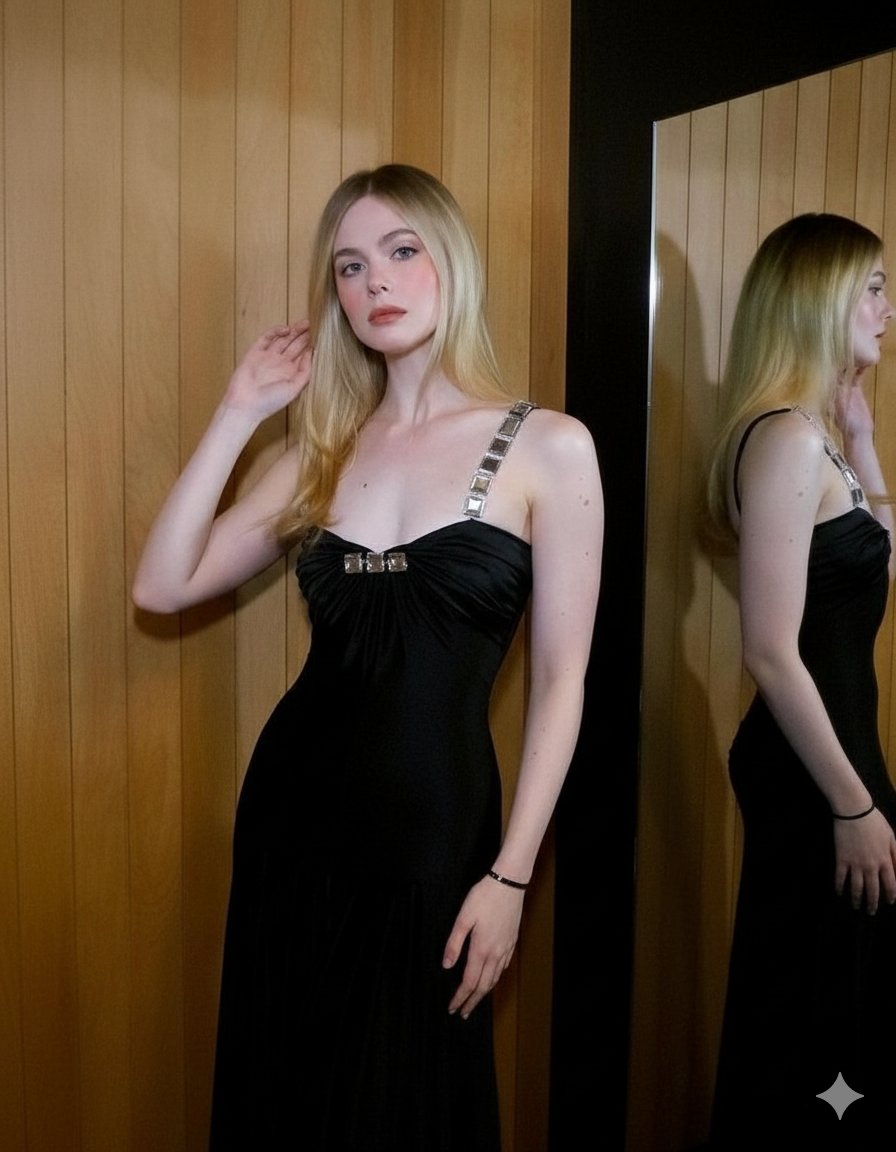 High-End Fashion Editorial with Mirror Reflection