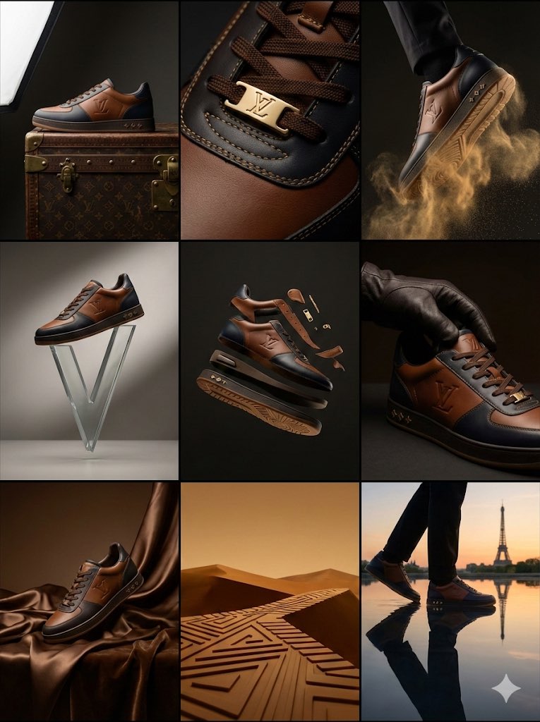 Louis Vuitton Sneaker Editorial Grid (9-Panel Concept)