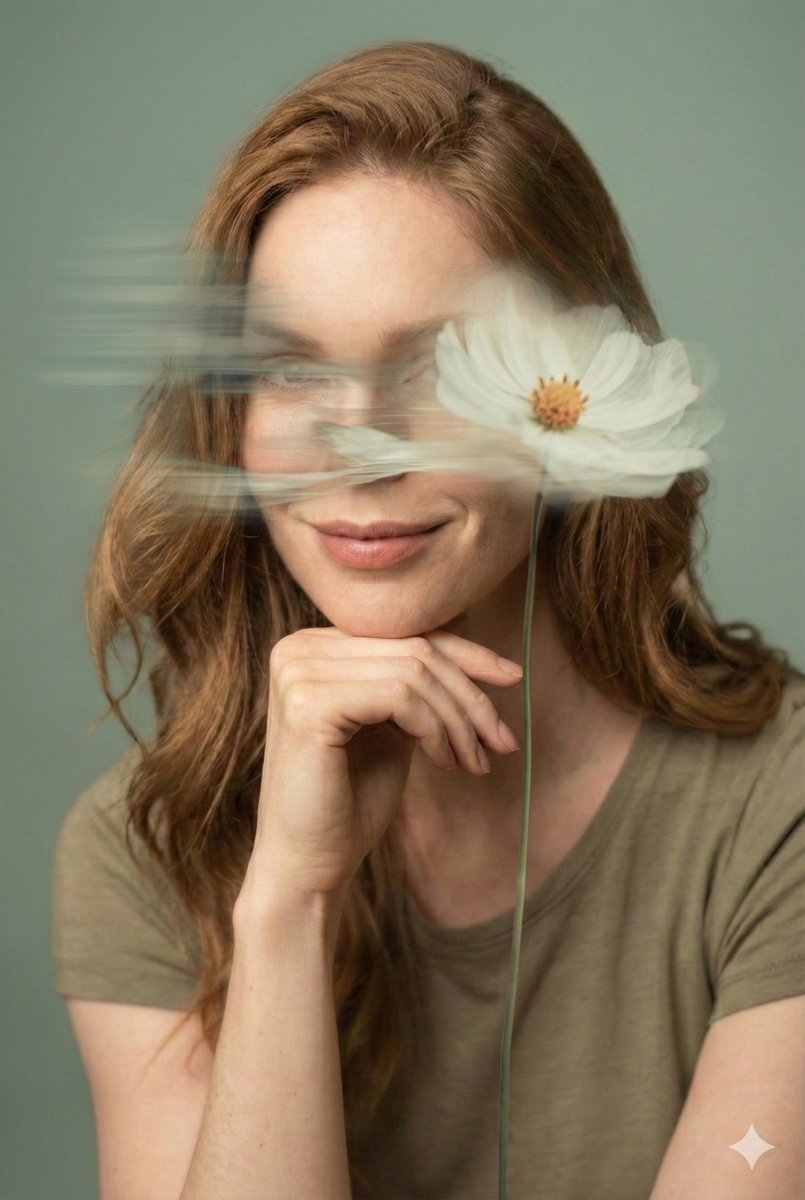 Dreamy Fine-Art Editorial Portrait with Double Exposure 2