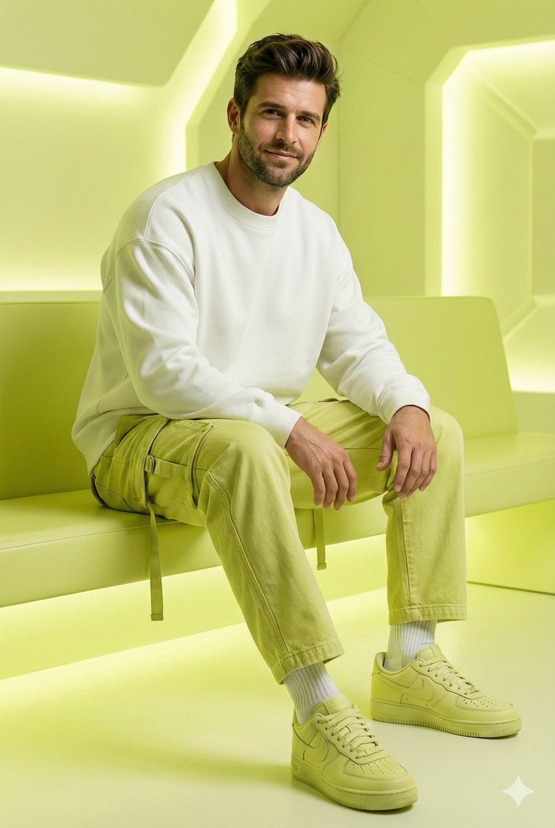 Fashion Editorial Prompt in Lemon Green Studio