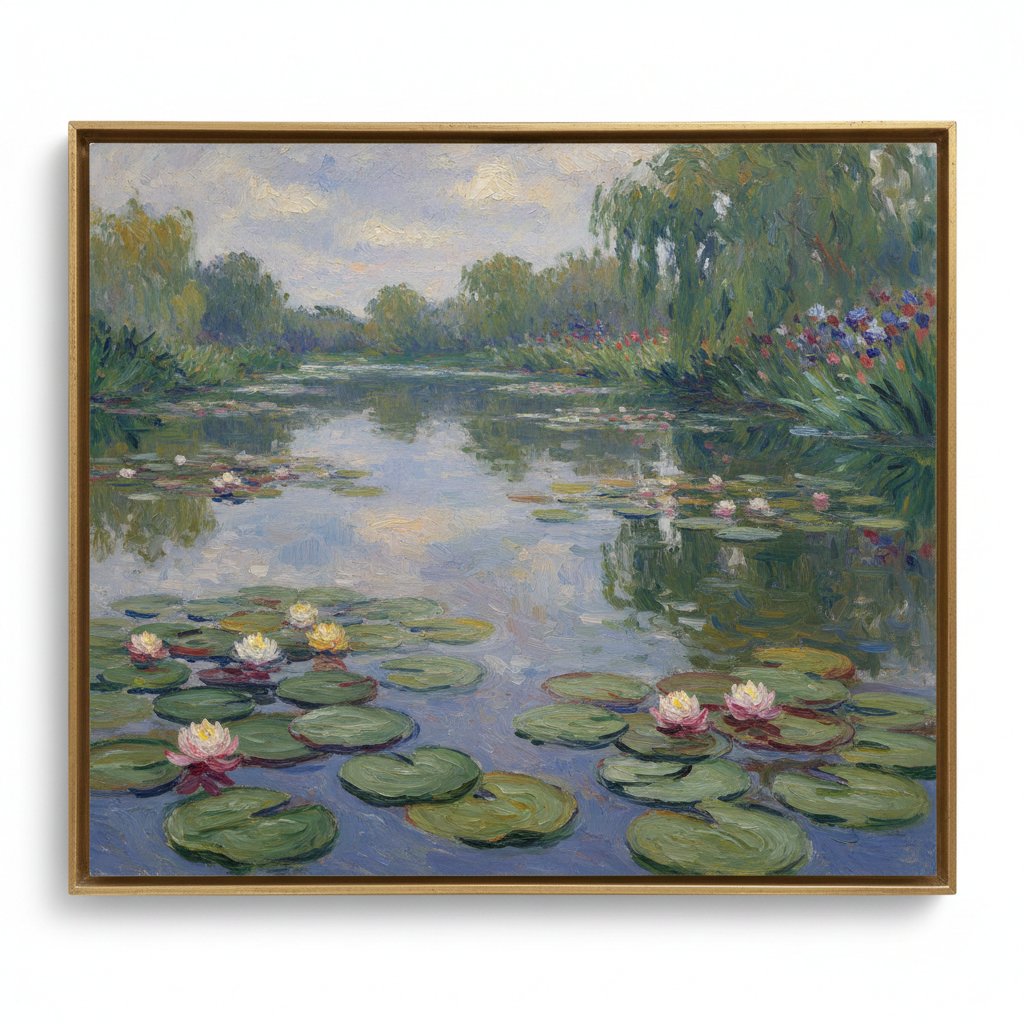 Image Generation Prompt: Monet's Water Lilies Style