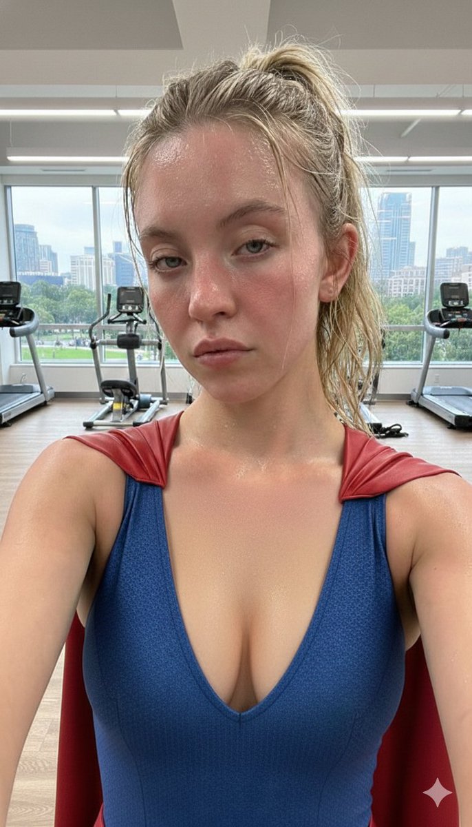 Sydney Sweeney Superhero Gym Portrait