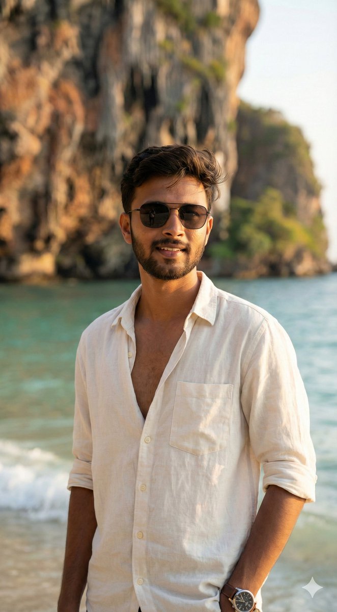 Travel Editorial Portrait on Railay Beach