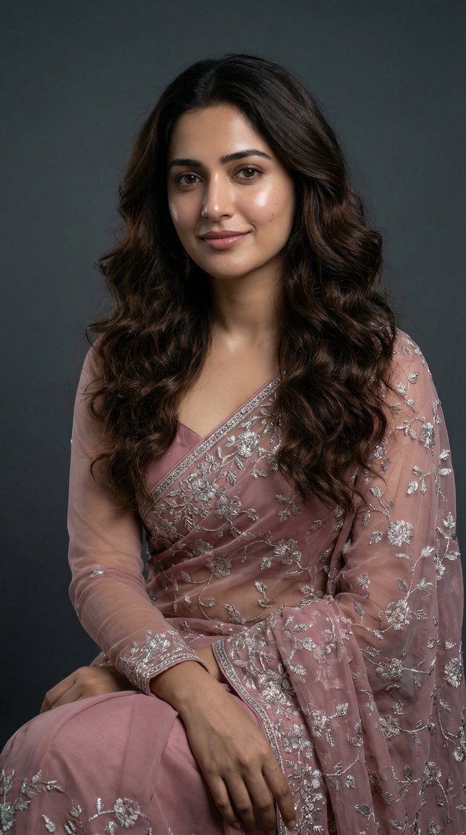 Photorealistic Fashion Portrait Template with Cultural Attire