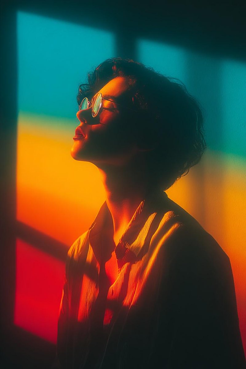 Cinematic Portrait with Geometric Window Light