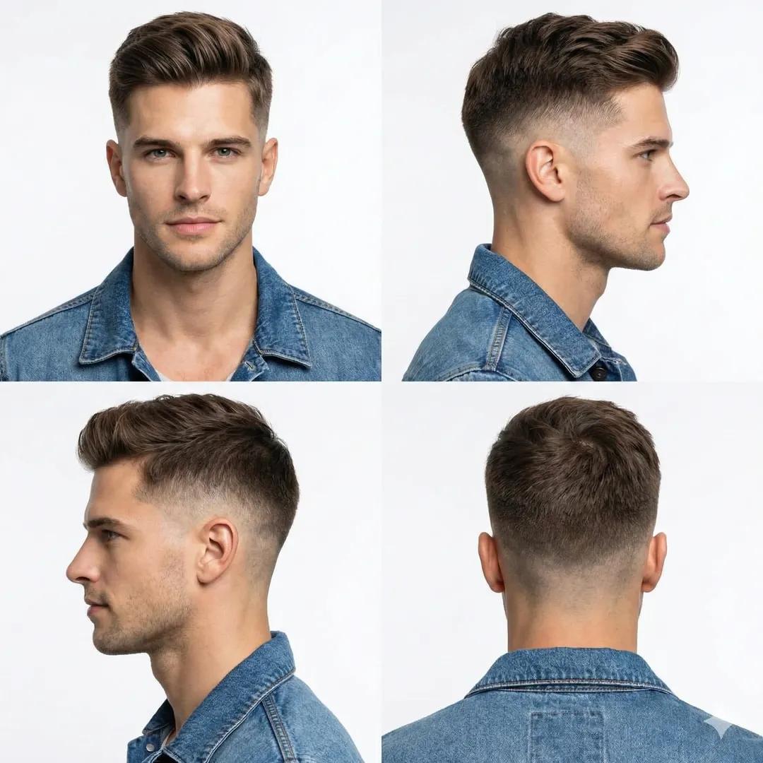 Barbershop Haircut Reference Photo Grid