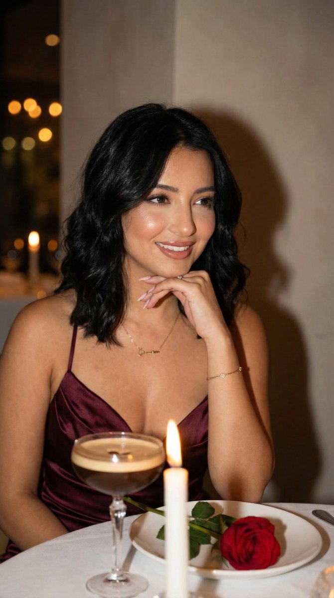 Luxury Romantic Dinner Editorial Portrait