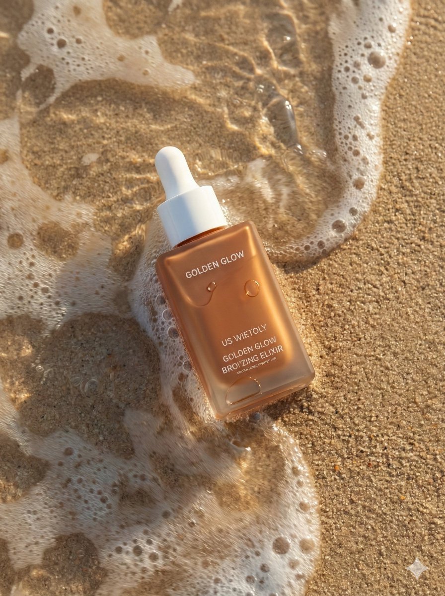 Ultra-Realistic Skincare Product Photography on Wet Beach Sand 3