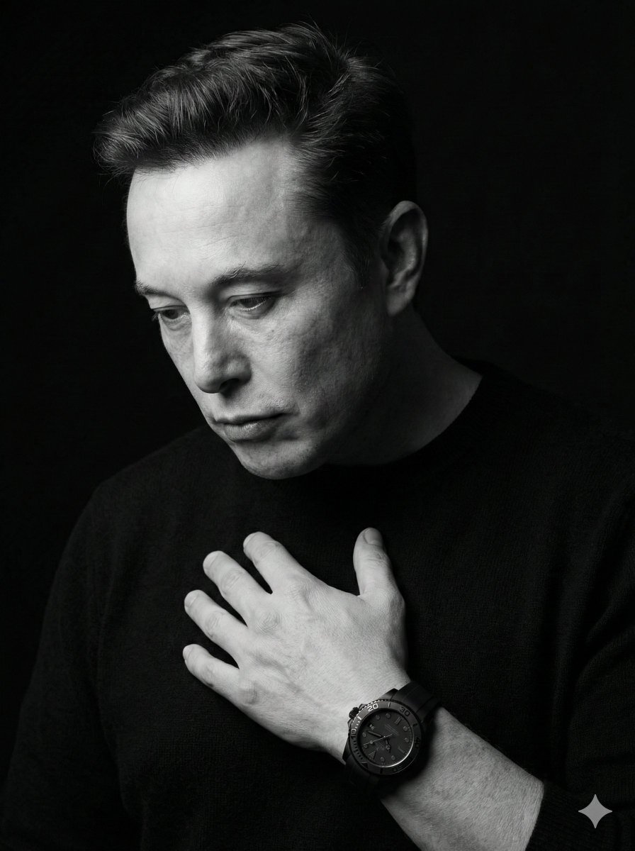 Dramatic Black & White Portrait