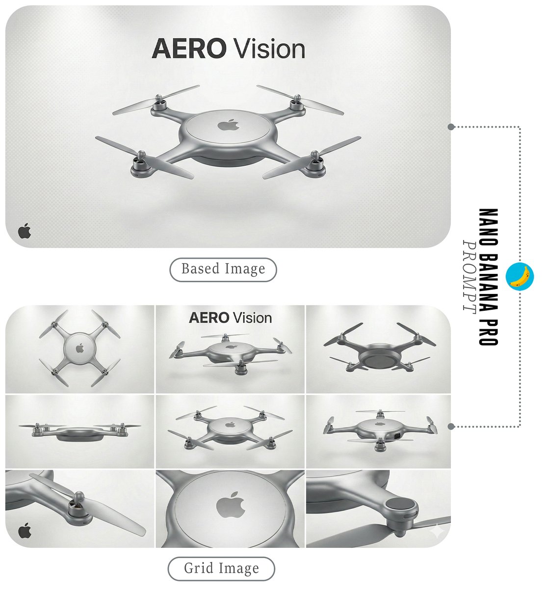 Futuristic Branded Drone Product Poster