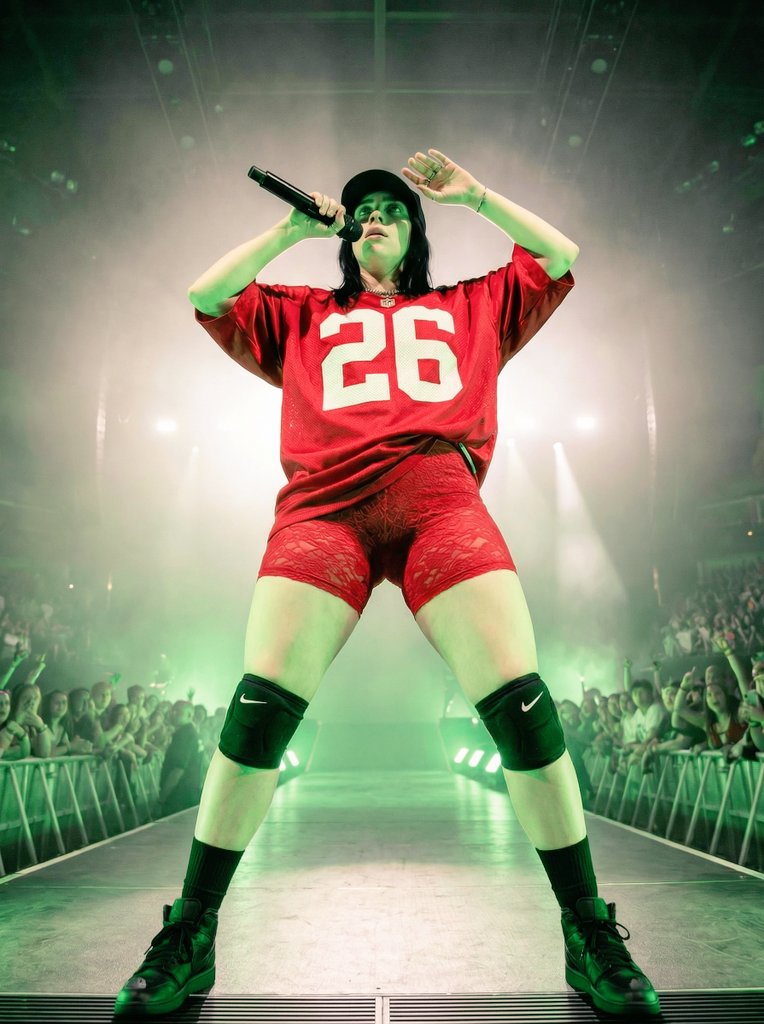 Ultra Realistic Concert Photography of Billie Eilish