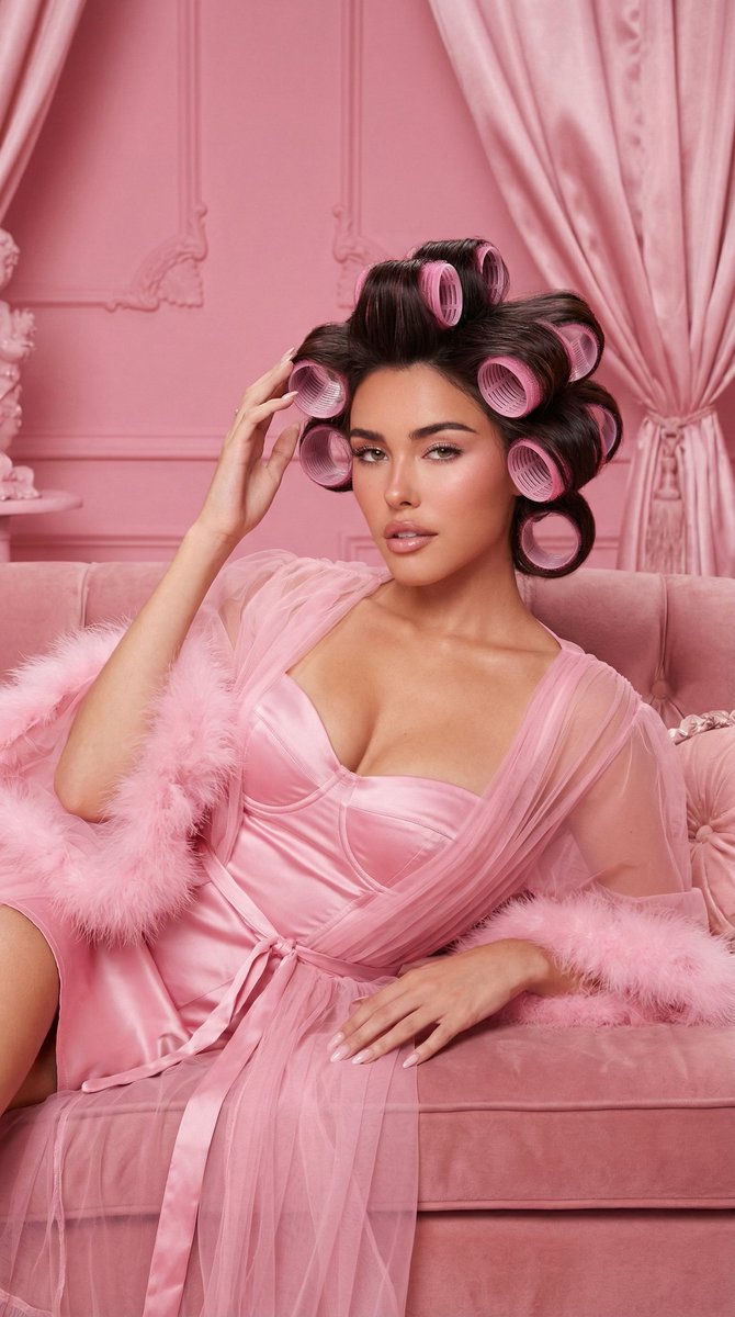Sample output image for Pink Monochromatic Vintage Boudoir Editorial