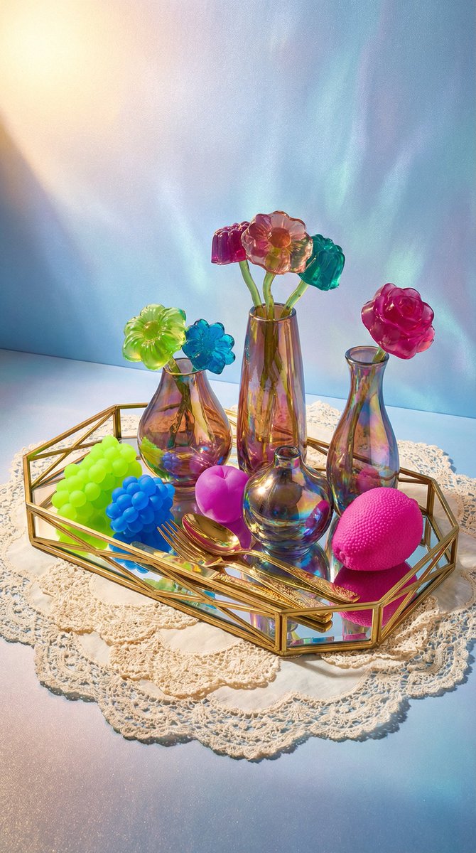 Maximalist Tabletop Arrangement Product Photography 2