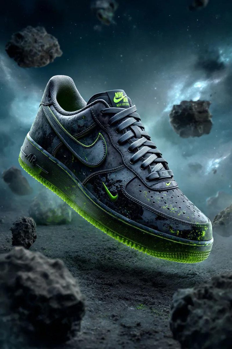 Cosmic Nike Air Force Shoe Carved from Meteorite