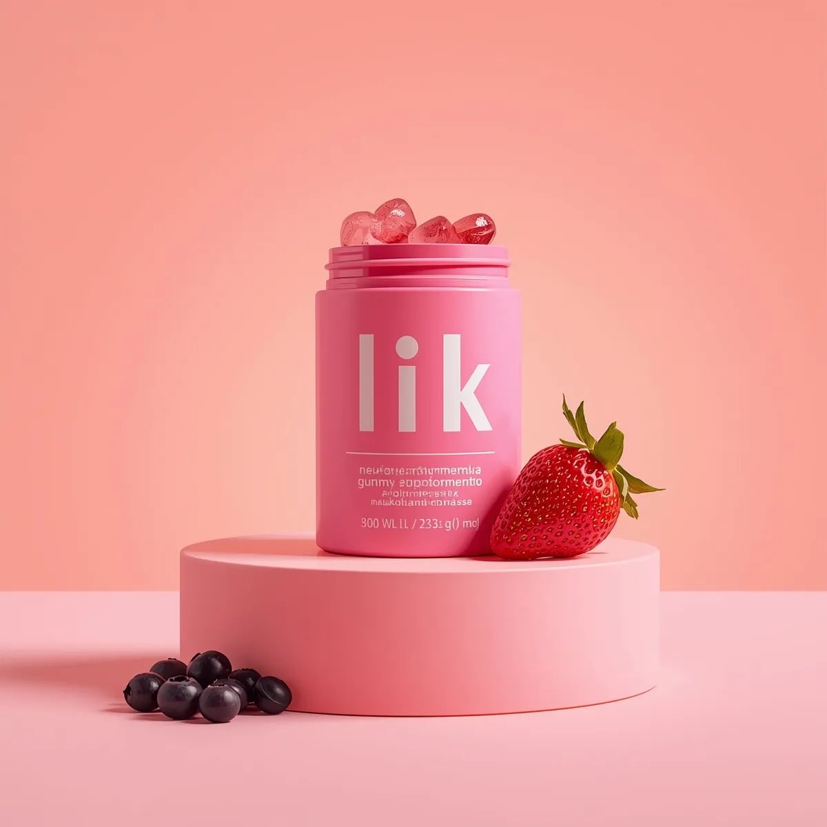 3D Product Render of Gummy Vitamin Jars (4 Variations)