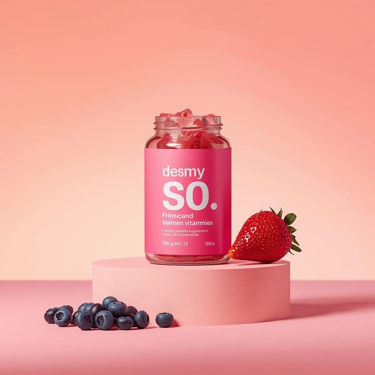 3D Product Render of Gummy Vitamin Jars (4 Variations) 4