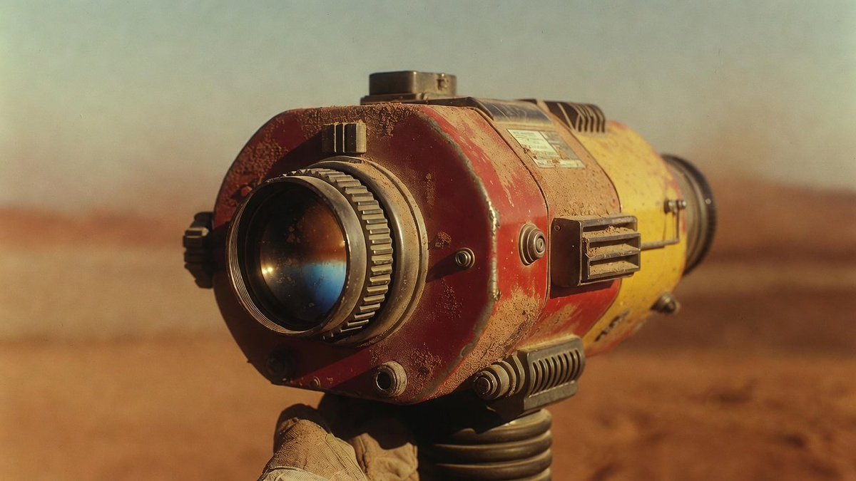 Retro-Futuristic Binocular Cinematic Close-up