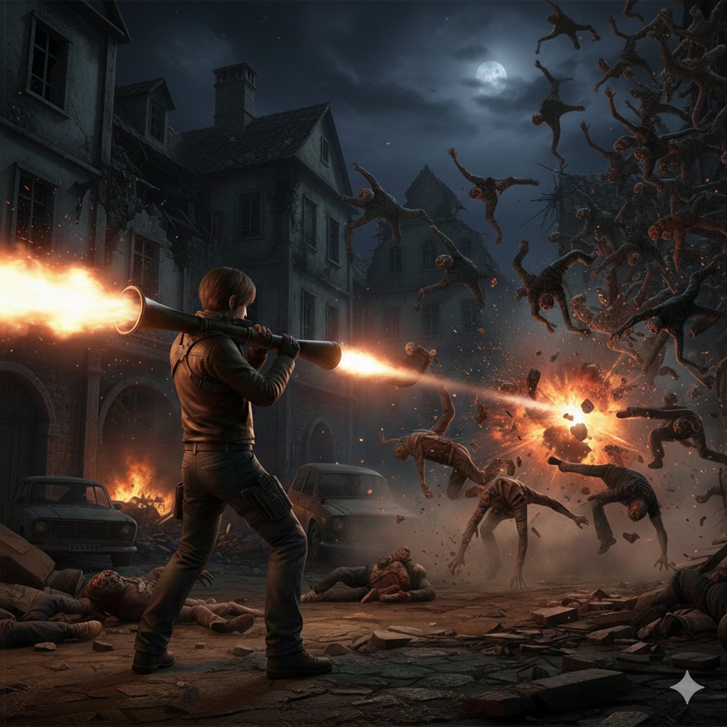 Resident Evil Rocket Launcher Action Scene 3