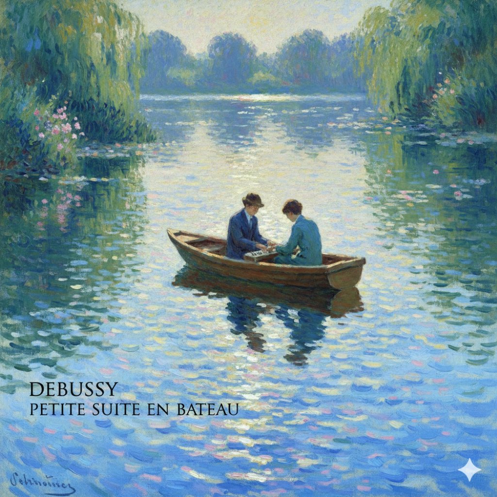 Debussy's 'En Bateau' in Monet Style Prompt