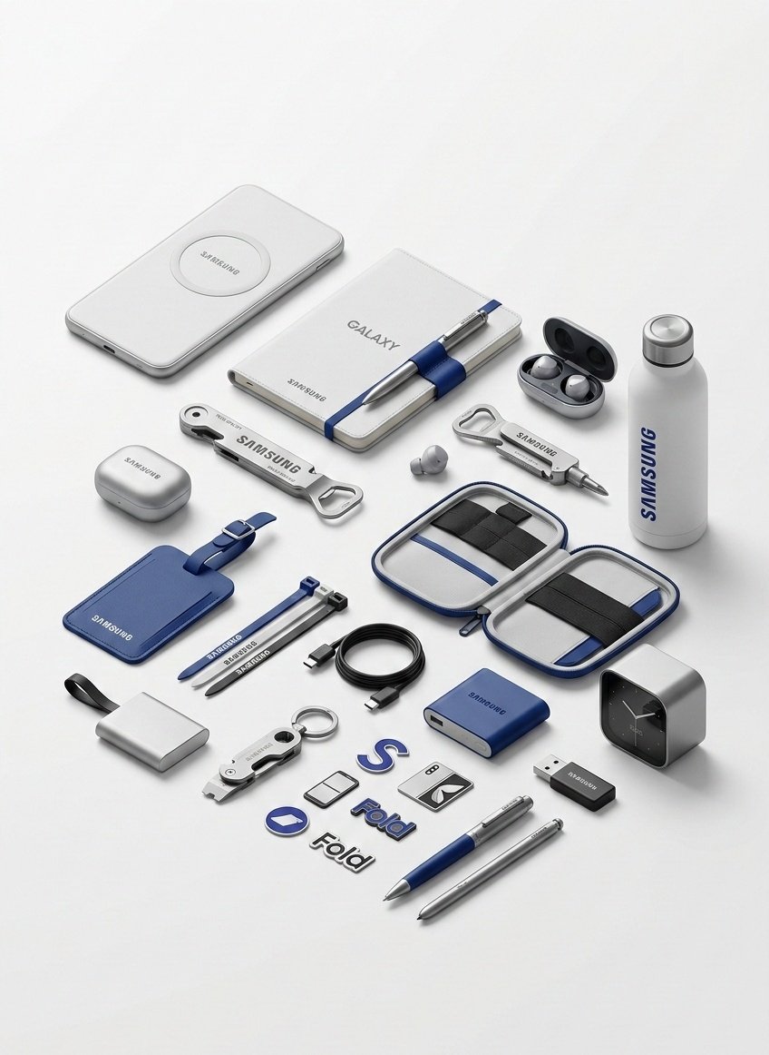 Premium Branded Merchandise Capsule Collection (Knolling Perspective) 2