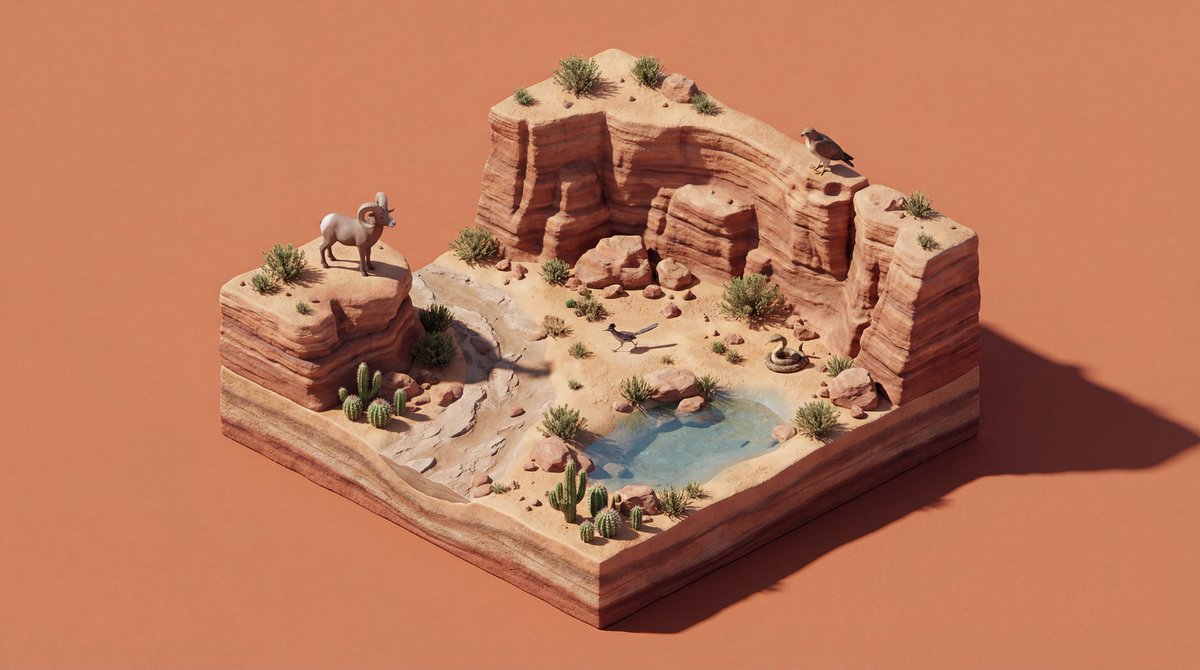 4K Wildlife Habitat Diorama Prompt 3
