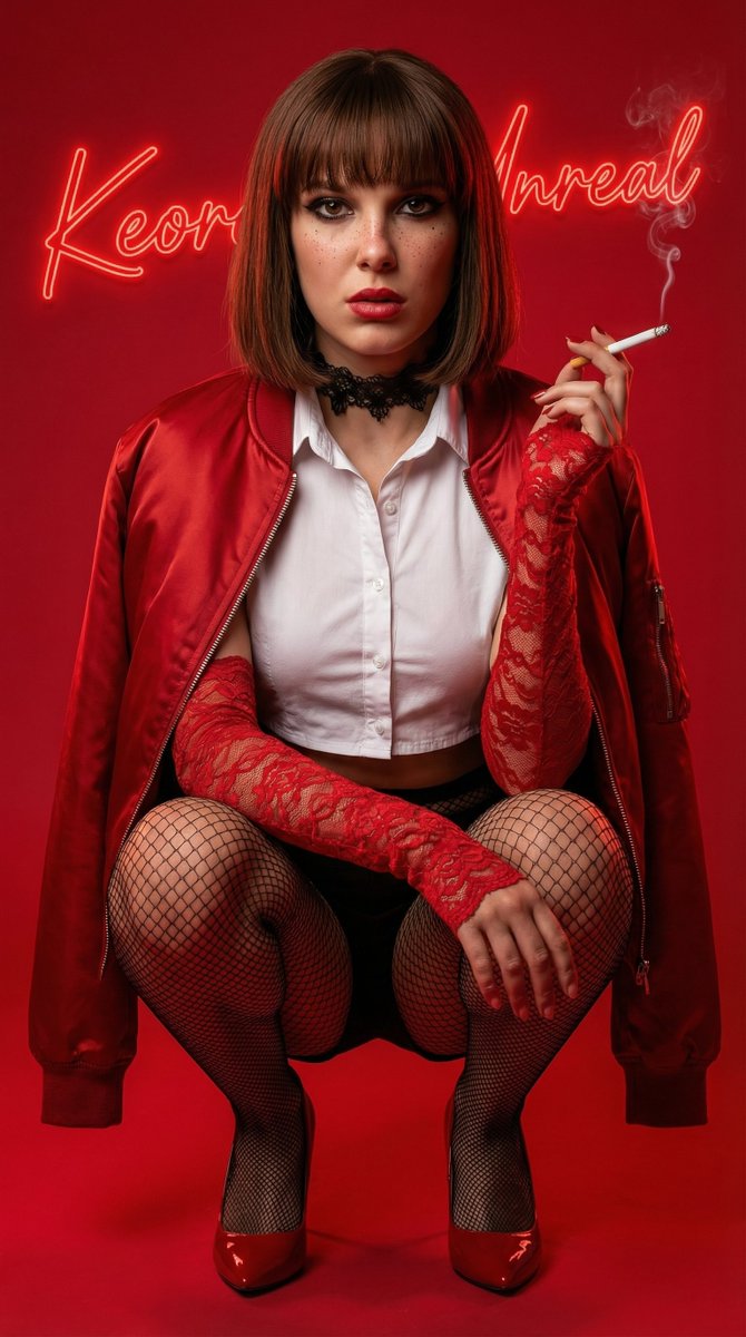 Edgy Fashion Portrait of a Smoking Celebrity 3