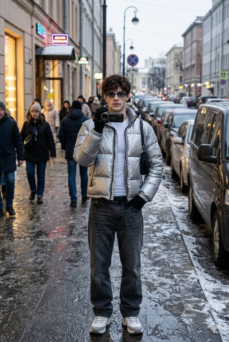 Ultra-Realistic Winter Street Photoshoot