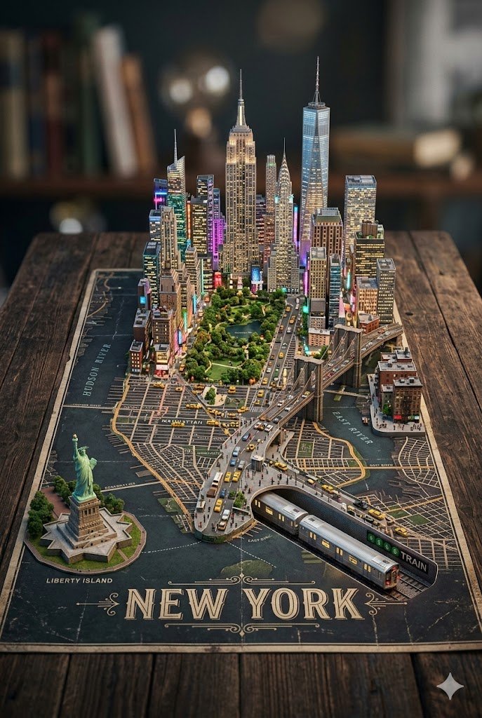 3D Miniature New York City Diorama