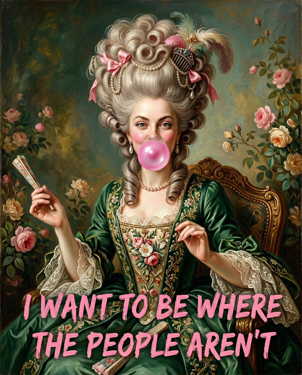 18th Century Woman Blowing Bubblegum