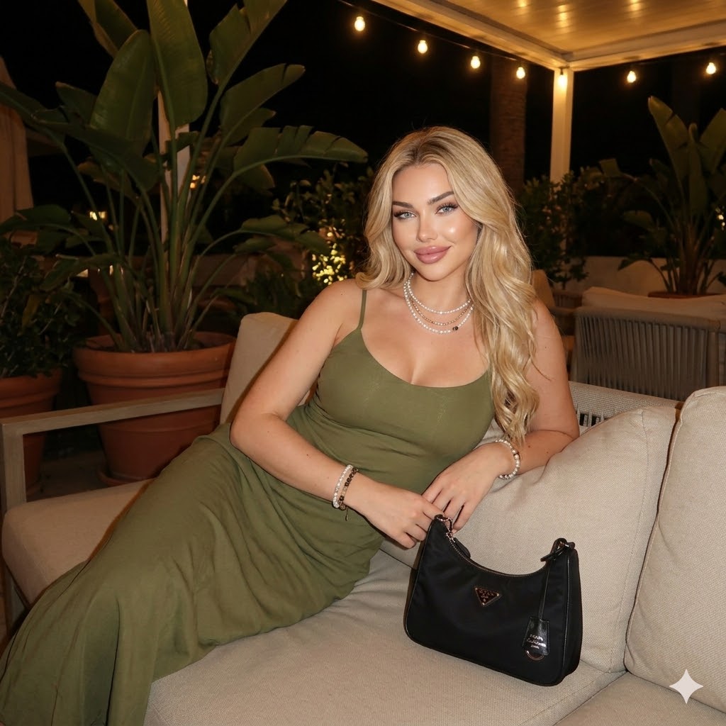 Nighttime Outdoor Lounge Portrait