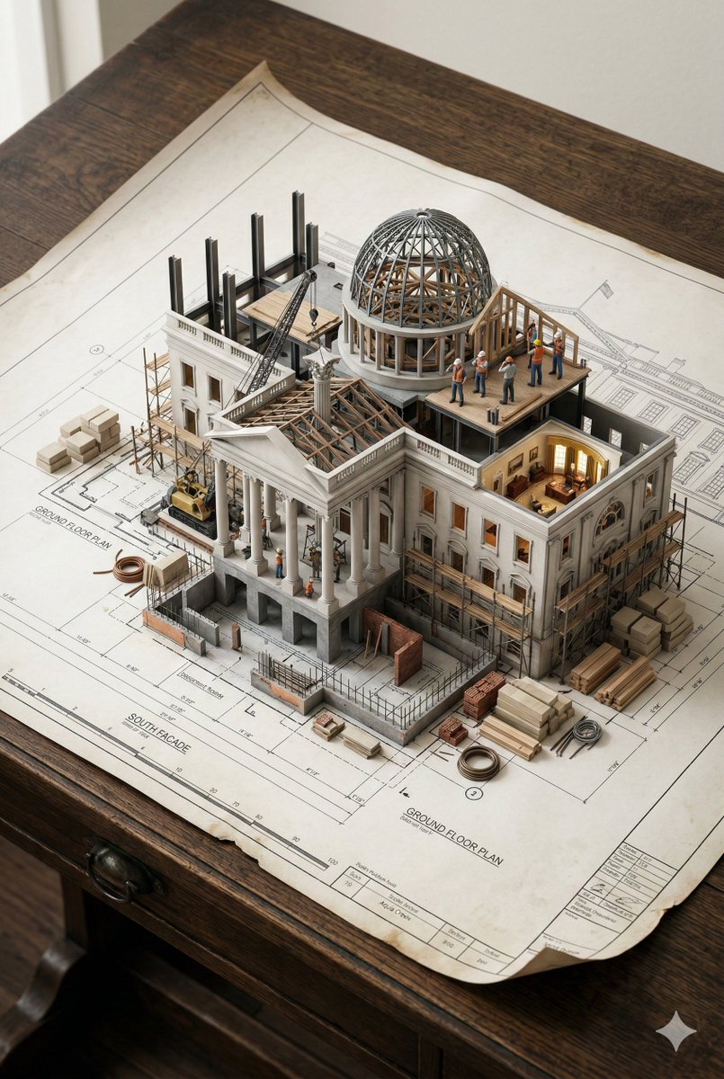 3D Miniature Architectural Blueprint Prompt