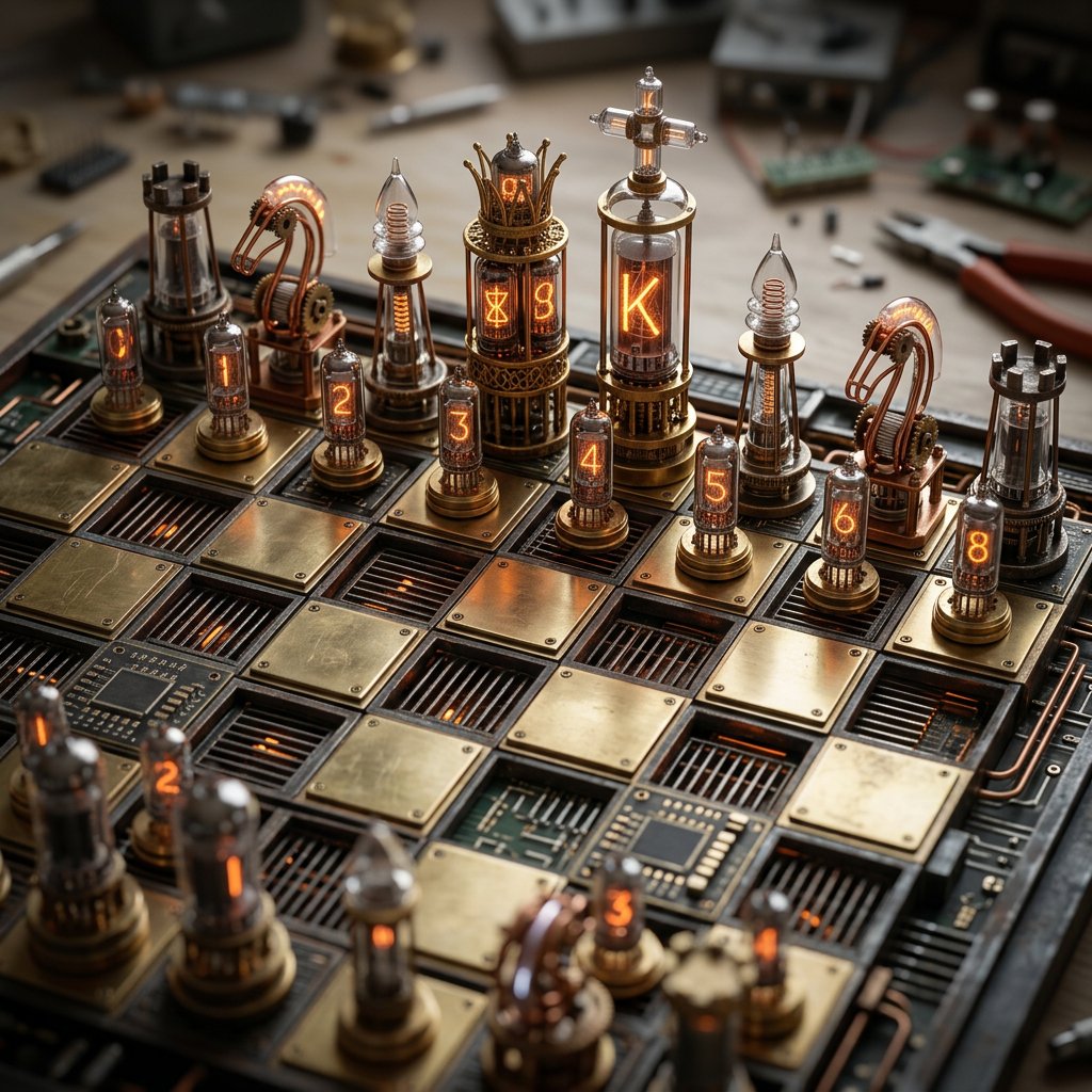 Custom Architectural Chessboard Diorama Prompt Template