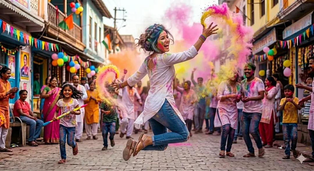 Holi Festival Cinematic Photography Prompt (JSON Format) 2