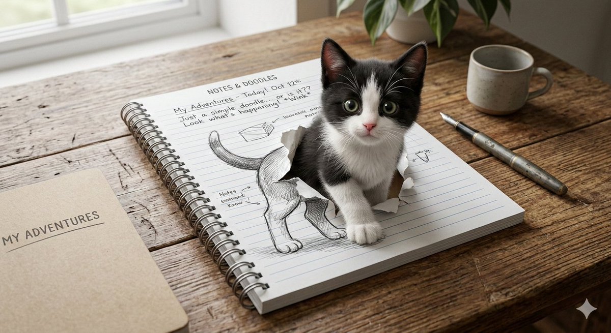 3D Illusion Kitten Art Prompt