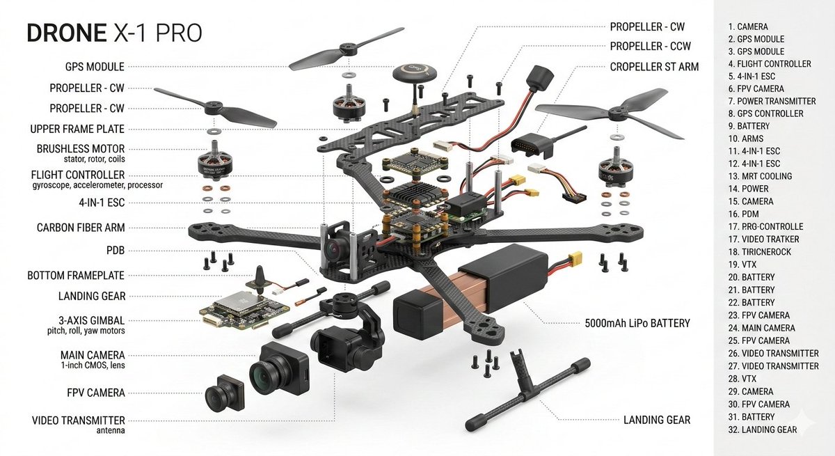 Exploded View Product Design Diagram Prompt