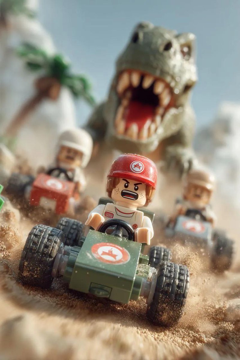 67: Comic / Storyboard - Lego Explorer Chased by Polar Bear (Video Prompt)