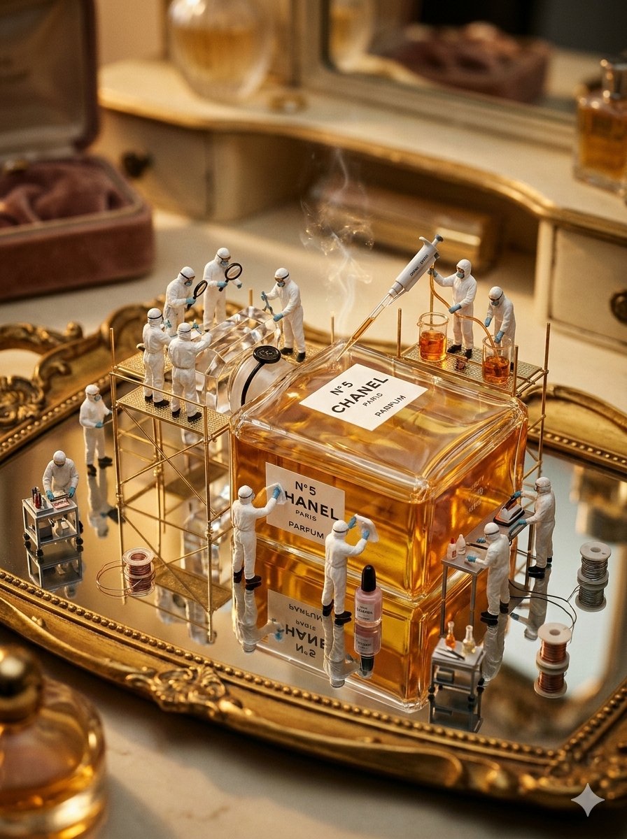Miniature Industrial Scene on Luxury Products (Coca-Cola & Chanel) 2