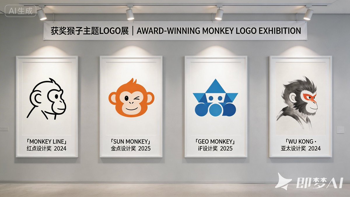 Logo Design Wall Generation Prompt for Monkey Theme 3