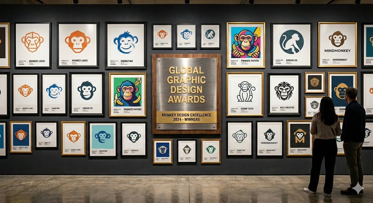 Logo Design Wall Generation Prompt for Monkey Theme