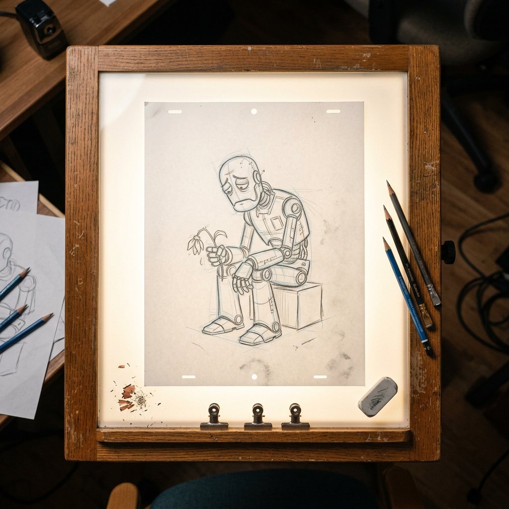 60: Comic / Storyboard - Classic Animation Light Table Prompt