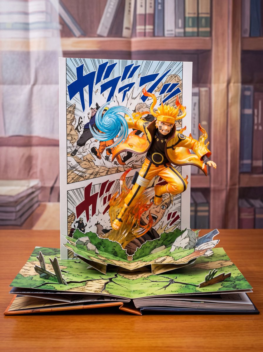 63: Comic / Storyboard - Uzumaki Naruto Pop-Up Book Prompt